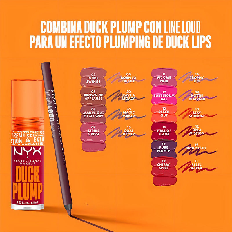 Brillo De Labios Con Efecto Plump, Duck Plump, Nyx Cosmetics Color 02 Bangin Bare