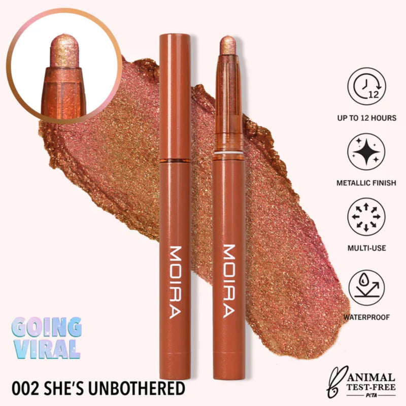 Sombra Metalica En Barra Stellar Glaze Stick Shadow Moira Color 02 Shes Unbothered