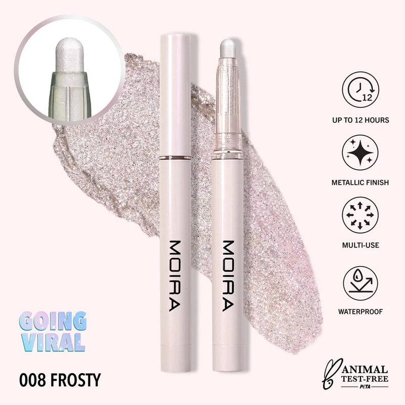 Sombra De Ojos Barra Stellar Moira Impermeable Alta Duracion Color 008 Frosty