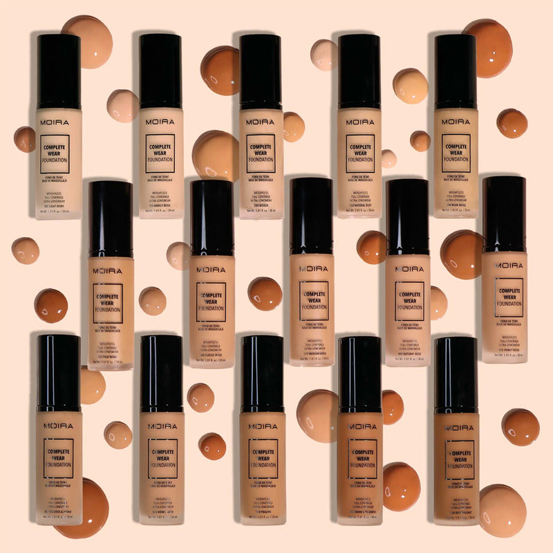 Base De Maquillaje Líquida Moira Complete Wear Foundation Acabado Mate Tono Natural Beige Cwf400