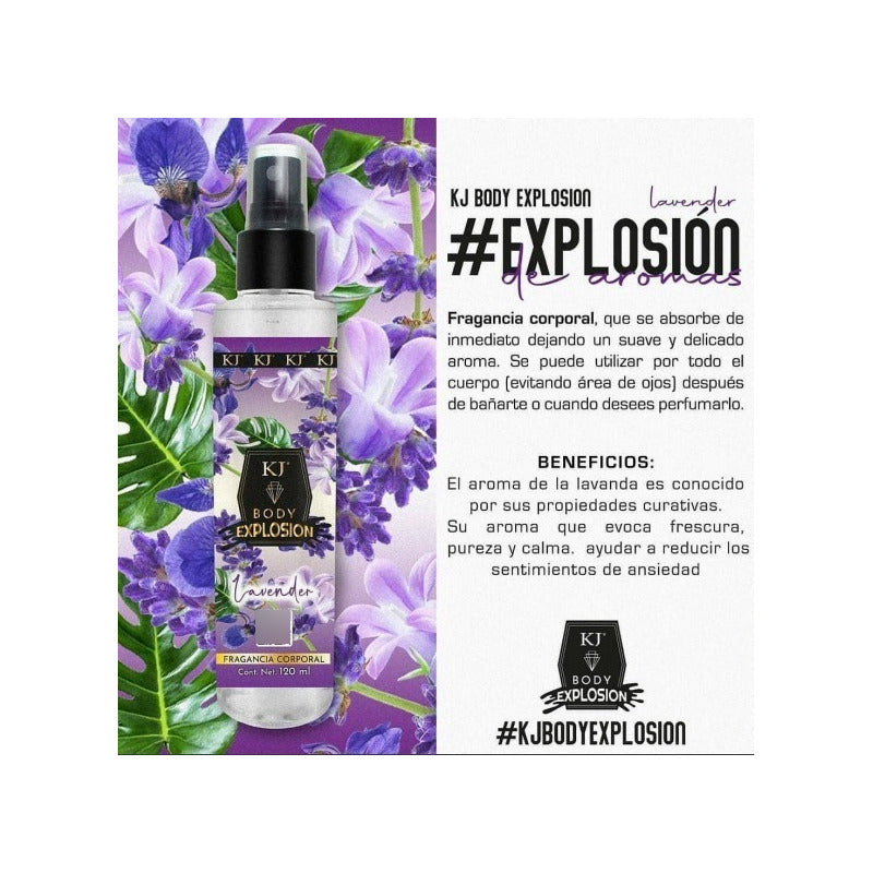 Body Explosion Fragancia Corporal De Lavanda Kj 120ml Body Mist Lavander