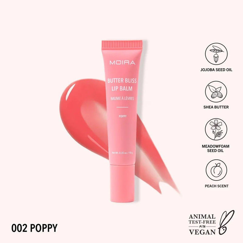 Balsamo Labial Moira Butter Bliss Lip Balm 002 Poppy
