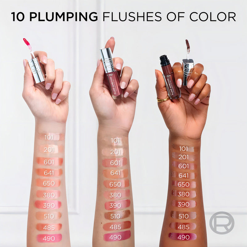 Labial Voluminizador L Oréal Plump Ambition Hyaluronic Color 380 Rouge In Love