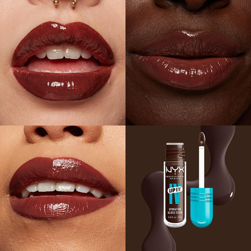 Tinta De Labios Hidratante Lip Iv Con Alto Pigmento Infusionado Con Agua De Coco Y Magnesio Fórmula Vegana De Nyx Professional Makeup Espresso Soak