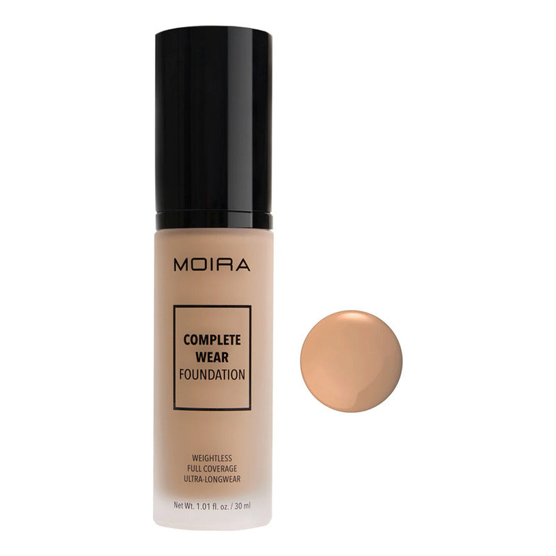 Base De Maquillaje Líquida Moira Complete Wear Foundation Acabado Mate Tono Natural Beige Cwf400