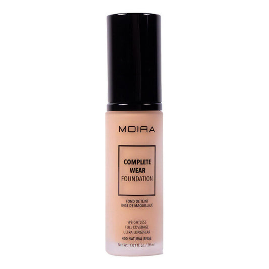 Base De Maquillaje Líquida Moira Complete Wear Foundation Acabado Mate Tono Natural Beige Cwf400