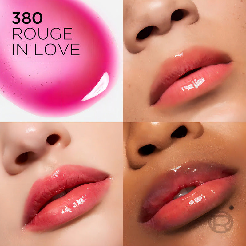 Labial Voluminizador L Oréal Plump Ambition Hyaluronic Color 380 Rouge In Love